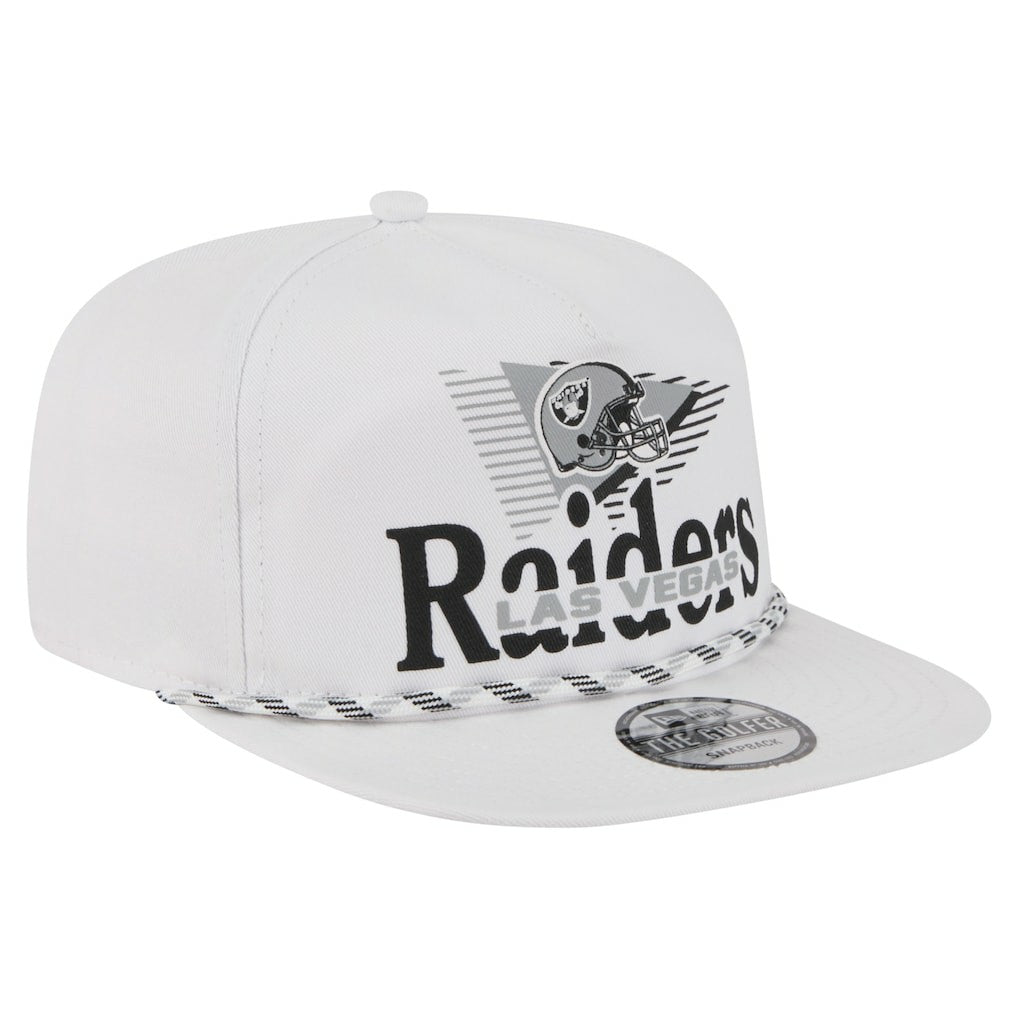 Las Vegas Raiders New Era Collide Golfer Snapback Hat - White Hats