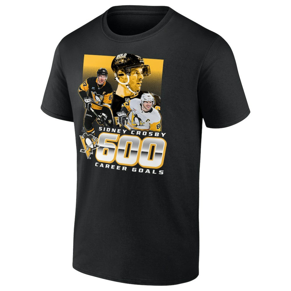 Sidney Crosby Pittsburgh Penguins 600 Career Goals T-Shirt - Black | US 202455748