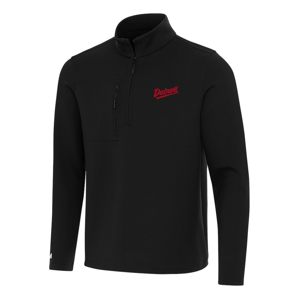 Detroit Red Wings Antigua 2025 NHL Stadium Series Insider Quarter-Zip Top - Black | US 202455766