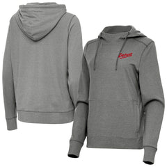 Detroit Red Wings Antigua Women's 2025 NHL Stadium Series Justice Pullover Hoodie - Heather Black | US 202455768