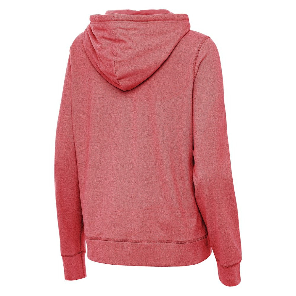 Detroit Red Wings Antigua Women's 2025 NHL Stadium Series Justice Pullover Hoodie - Heather Red | US 202455769
