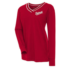 Detroit Red Wings Antigua Women's 2025 NHL Stadium Series Long Sleeve V-Neck Top - Red | US 202455771