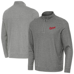 Detroit Red Wings Antigua 2025 NHL Stadium Series Subtle Quarter-Zip Top - Heather Black | US 202455776