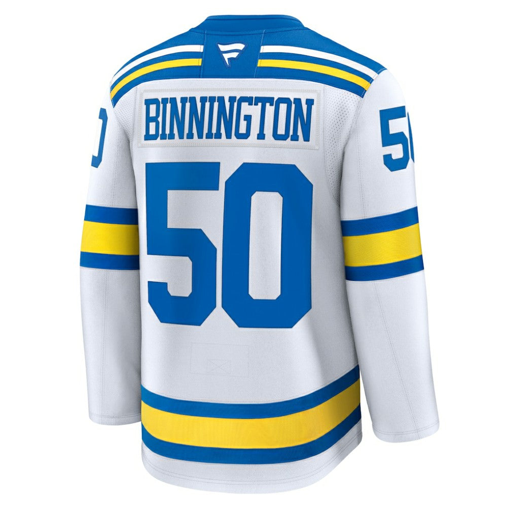 Jordan Binnington St. Louis Blues Fanatics Away Premium Player Jersey - White | US 202458095