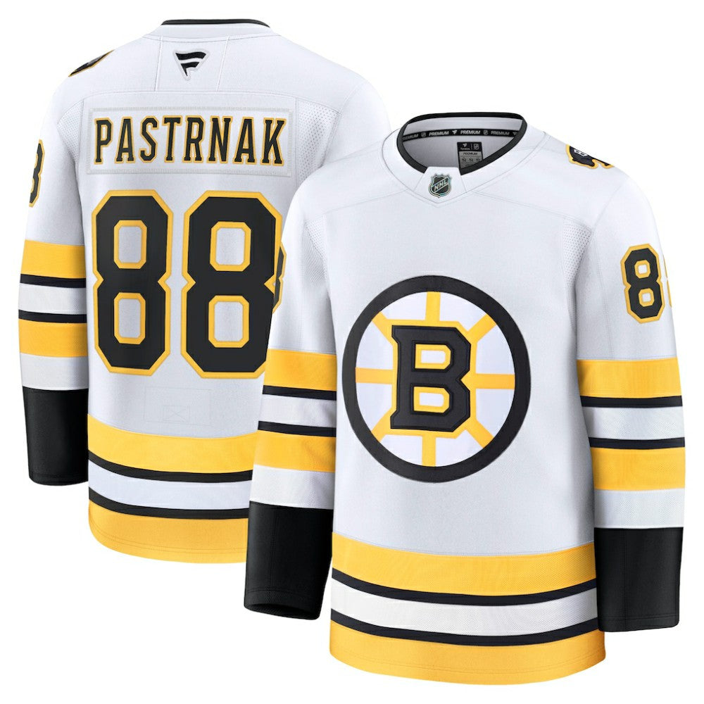 David Pastrnak Boston Bruins Fanatics Away Premium Player Jersey - White | US 202458103