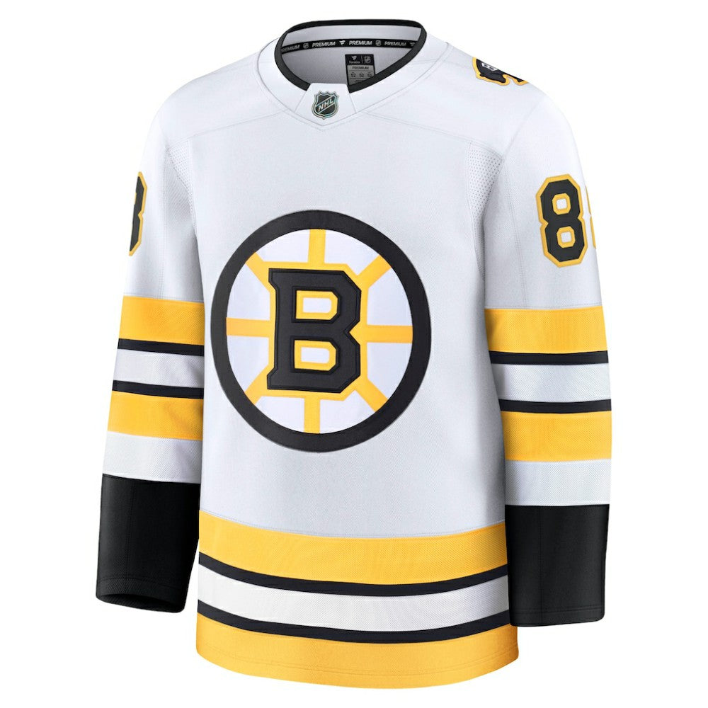 David Pastrnak Boston Bruins Fanatics Away Premium Player Jersey - White | US 202458103