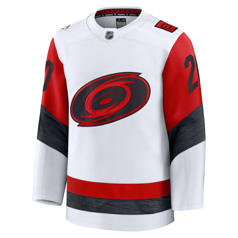 Sebastian Aho Carolina Hurricanes Fanatics Away Premium Jersey - White | US 202458110