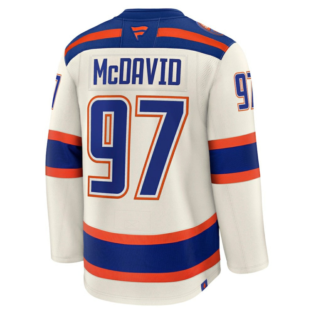 Connor McDavid Edmonton Oilers Fanatics Alternate Premium Jersey - Light Beige | US 202458132