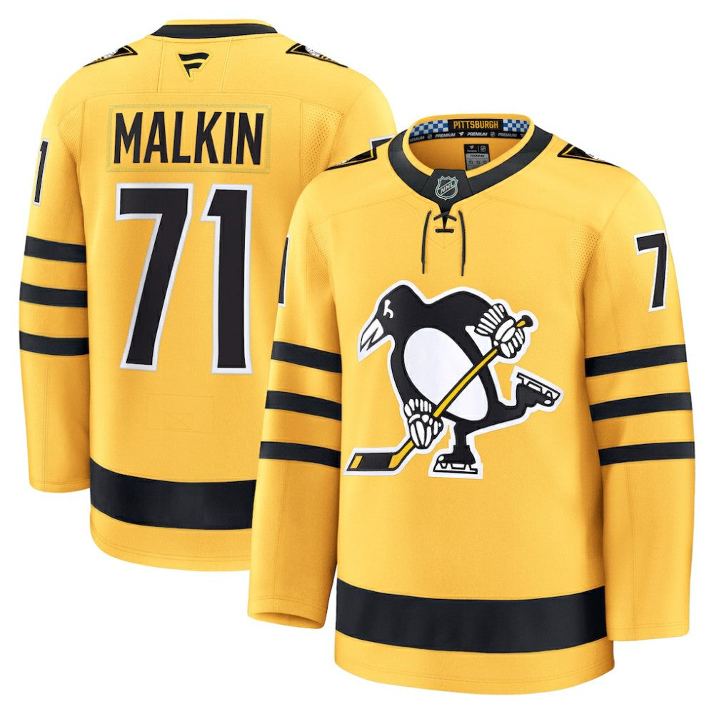 Evgeni Malkin Pittsburgh Penguins Fanatics Alternate Premium Player Jersey - Gold | US 202458137