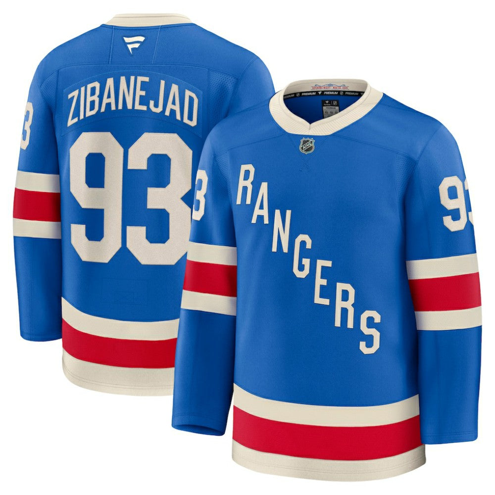 Mika Zibanejad New York Rangers Fanatics Centennial Premium Jersey - Blue | US 202458141