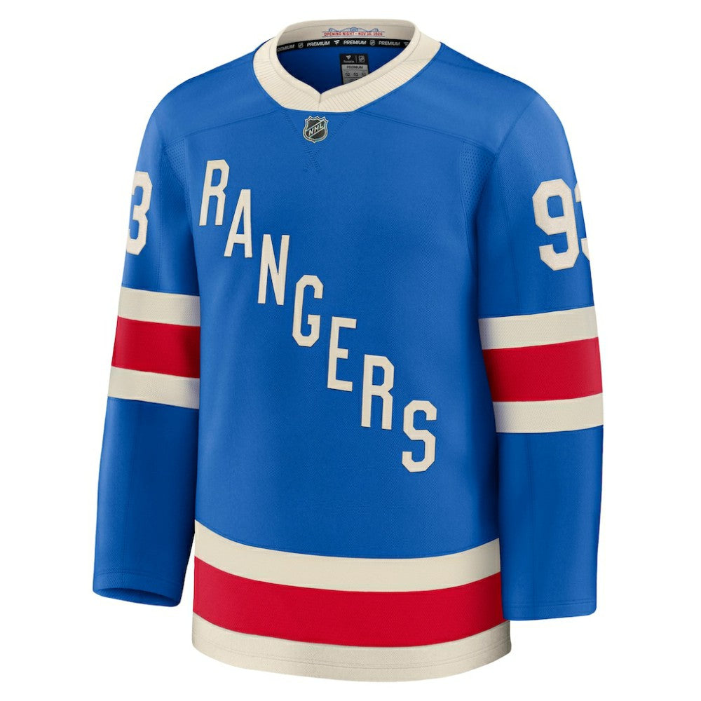 Mika Zibanejad New York Rangers Fanatics Centennial Premium Jersey - Blue | US 202458141