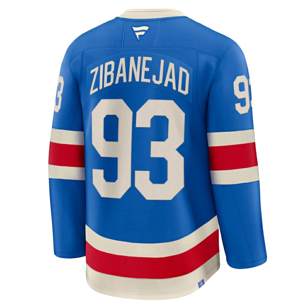 Mika Zibanejad New York Rangers Fanatics Centennial Premium Jersey - Blue | US 202458141