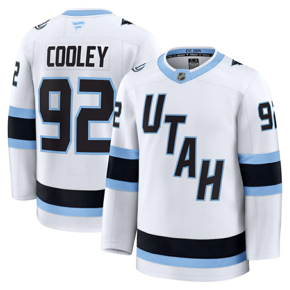 Logan Cooley Utah Mammoth Fanatics Away Premium Player Jersey - White | US 202458173