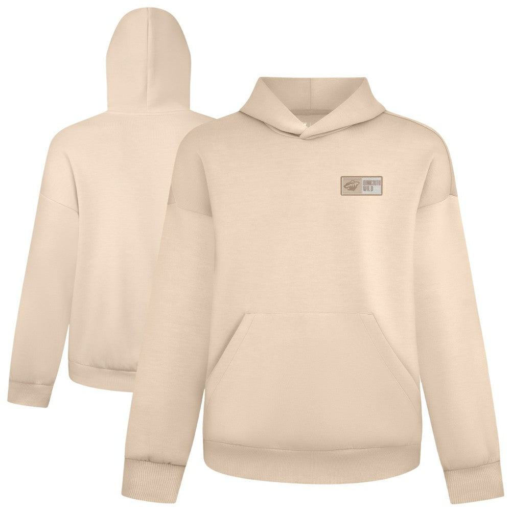Minnesota Wild Levelwear Luxe Signature Lineage Tri-Blend Pullover Hoodie - Khaki | US 202458944