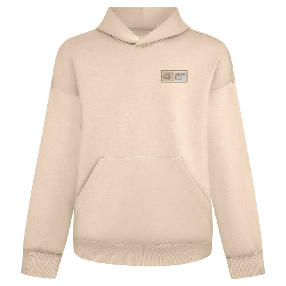 Minnesota Wild Levelwear Luxe Signature Lineage Tri-Blend Pullover Hoodie - Khaki | US 202458944