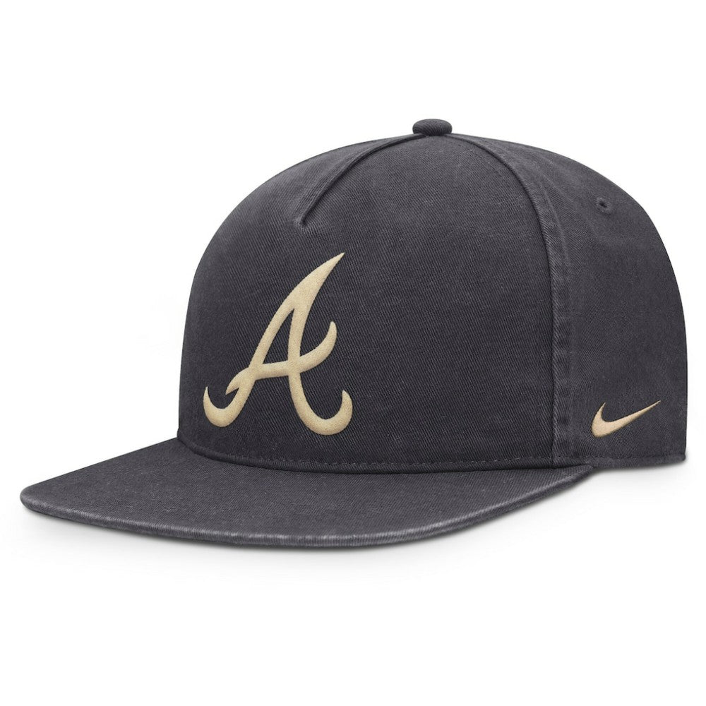 Atlanta Braves Nike Monotone Pro Adjustable Hat - Anthracite Hats