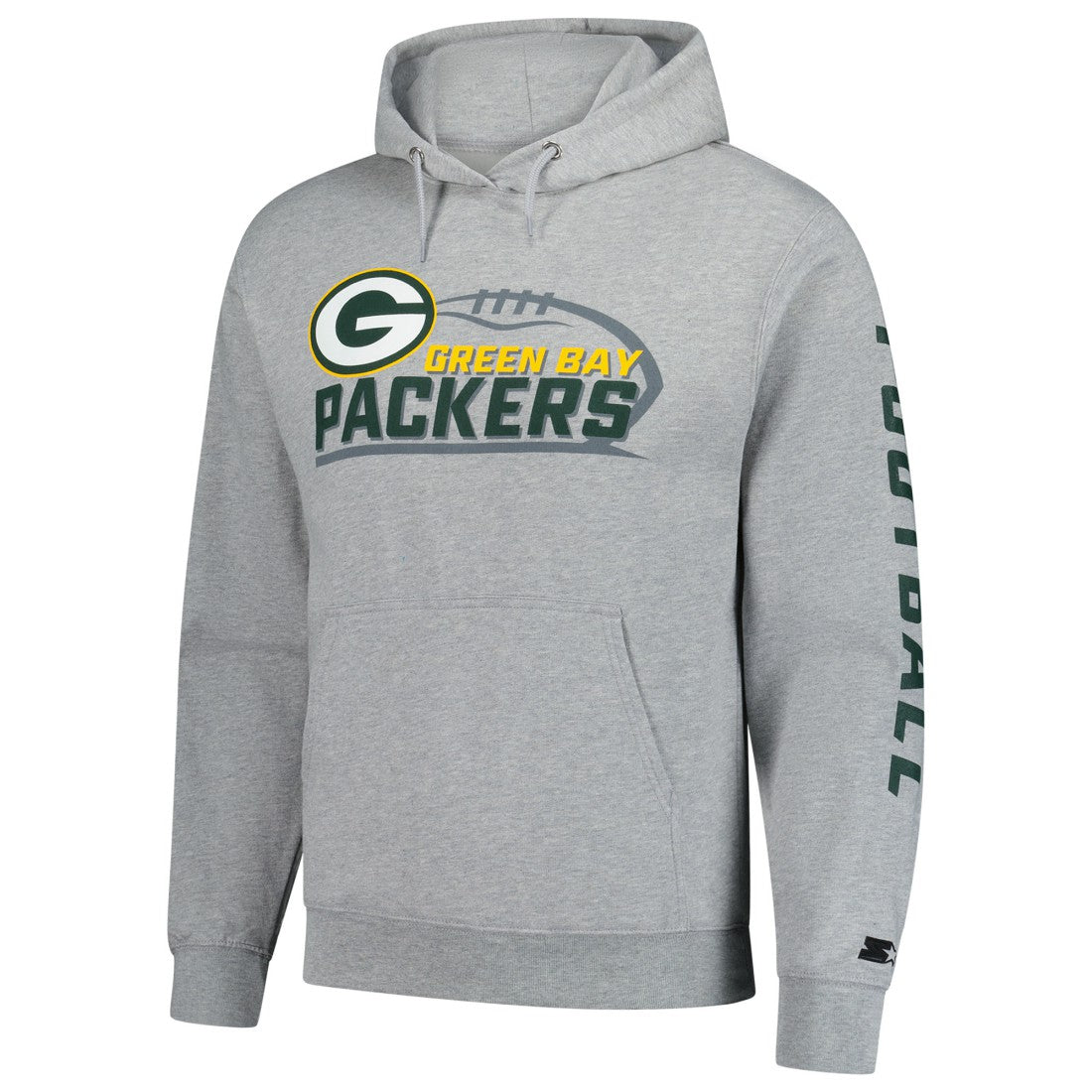Green Bay Packers Starter Vintage Pullover Hoodie - Heather Gray Hoodies