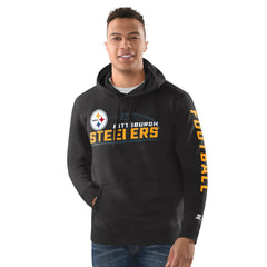 Pittsburgh Steelers Starter Vintage Pullover Hoodie - Heather Gray Hoodies