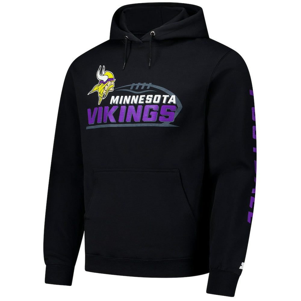 Minnesota Vikings Starter Vintage Pullover Hoodie - Black Hoodies