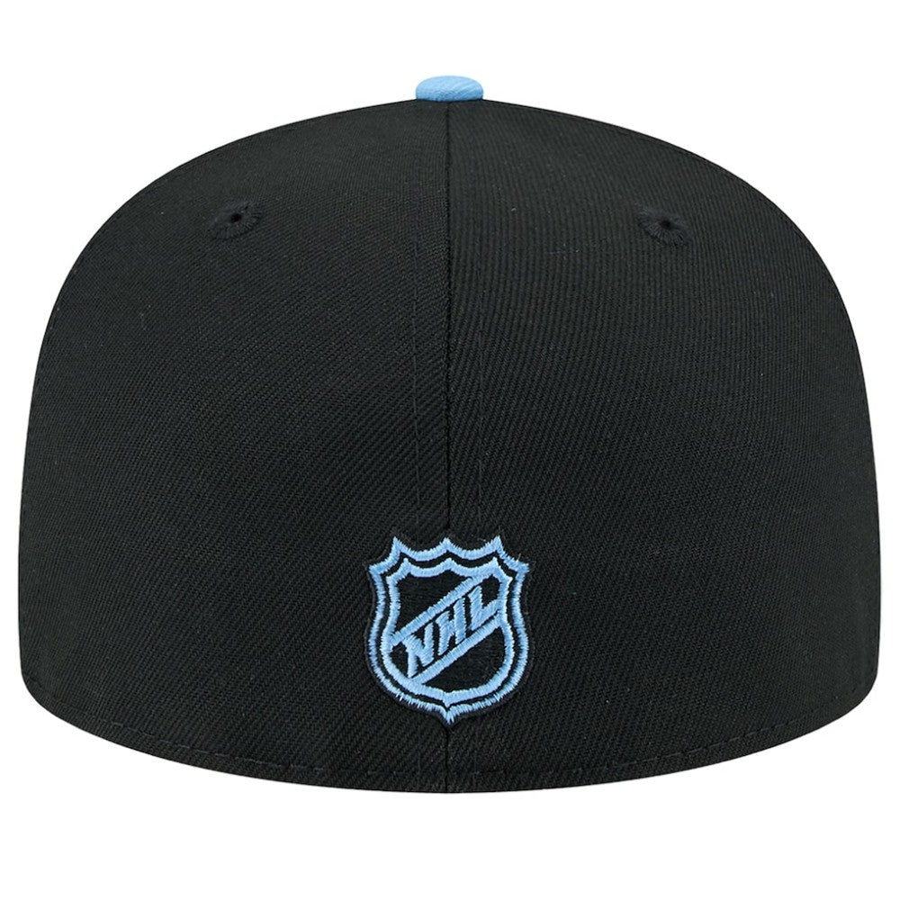 Utah Mammoth New Era Lockup 1st Season 59FIFTY Fitted Hat - Black/Light Blue | US 202459352