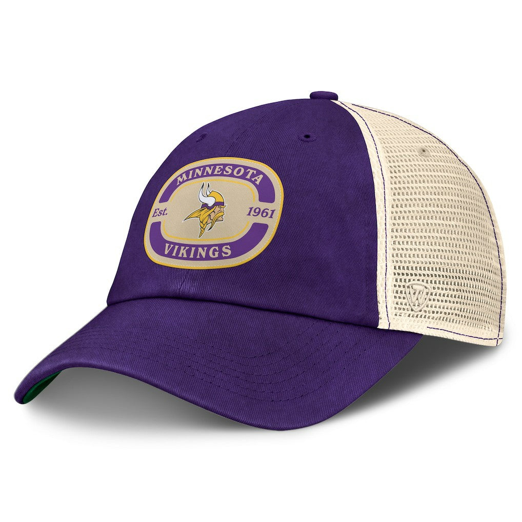 Minnesota Vikings Top of the World Team Patch Adjustable Hat - Purple Hats