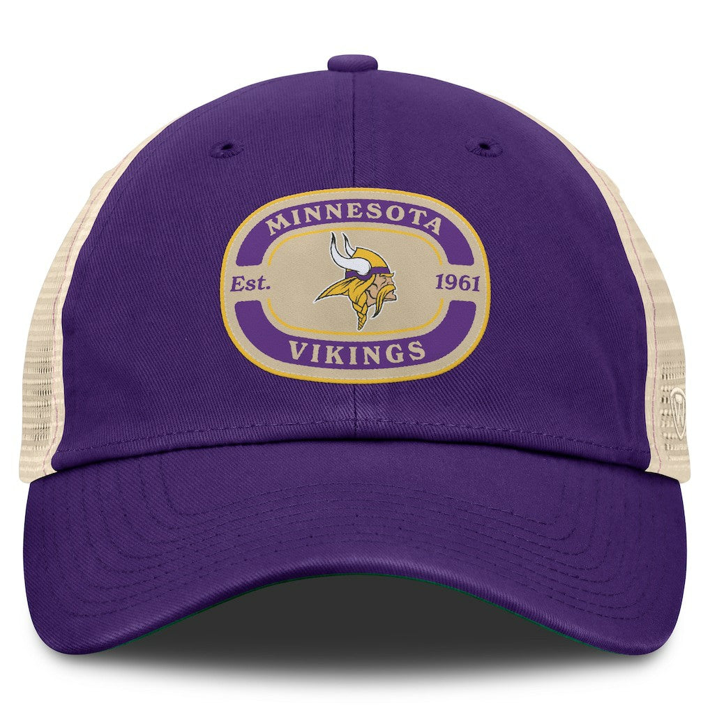 Minnesota Vikings Top of the World Team Patch Adjustable Hat - Purple Hats