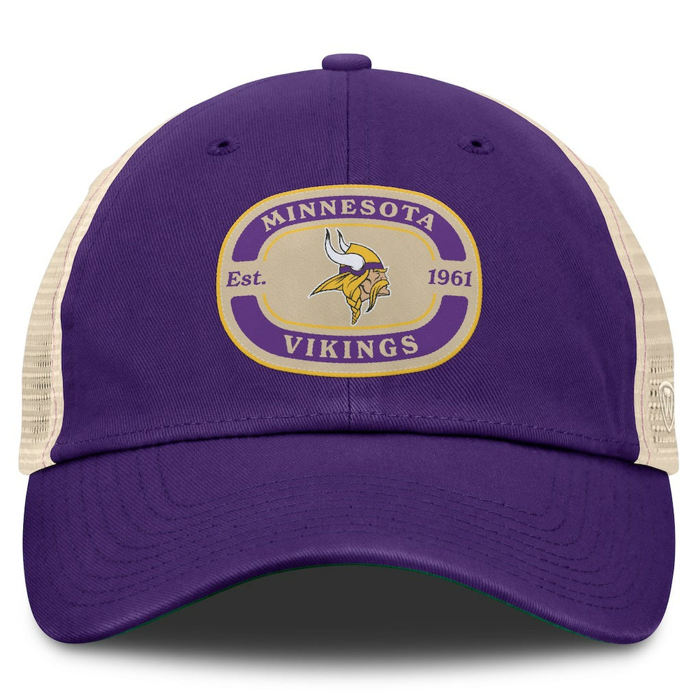 Minnesota Vikings Top of the World Team Patch Adjustable Hat - Purple Hats