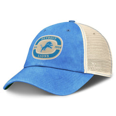 Detroit Lions Top of the World Team Patch Adjustable Hat - Blue Hats