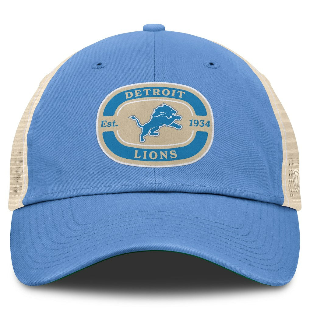 Detroit Lions Top of the World Team Patch Adjustable Hat - Blue Hats