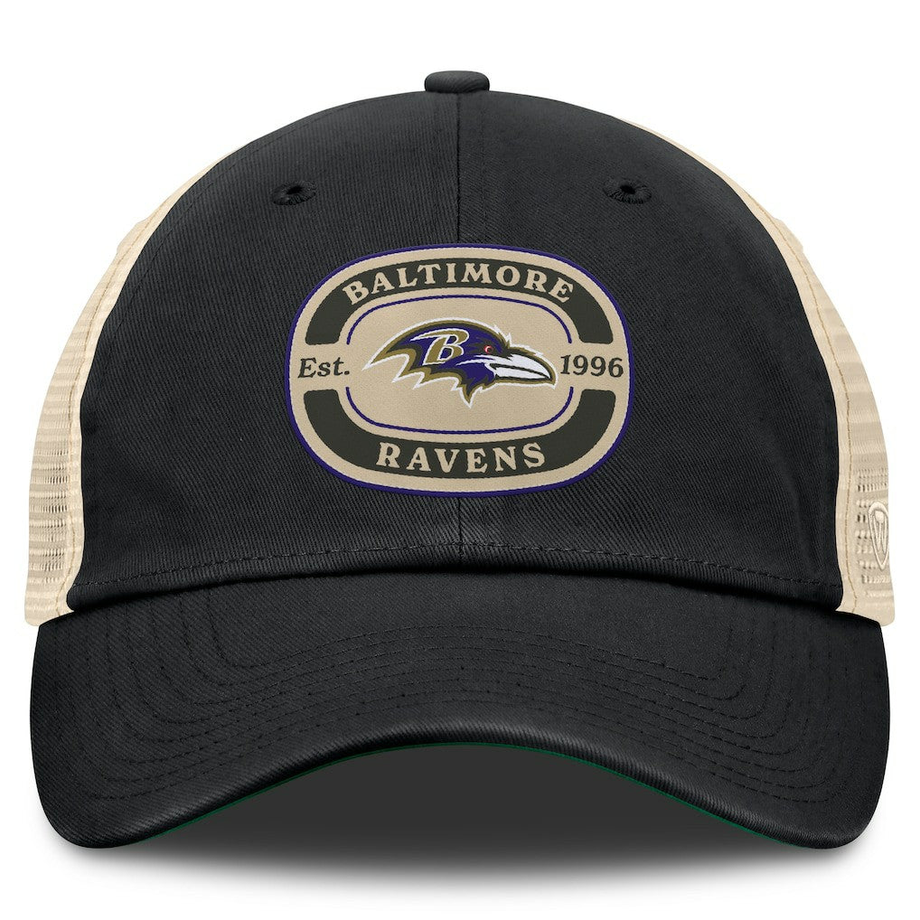 Baltimore Ravens Top of the World Team Patch Adjustable Hat - Black Hats
