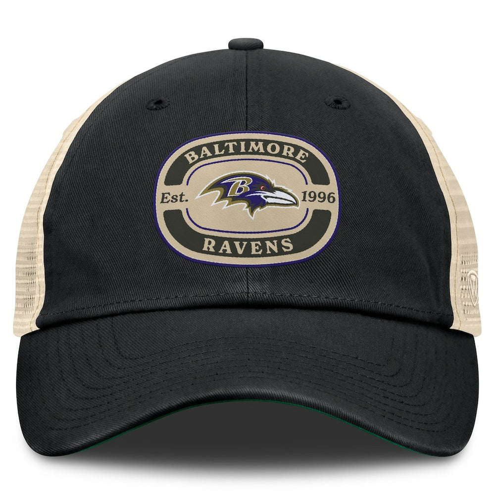 Baltimore Ravens Top of the World Team Patch Adjustable Hat - Black Hats
