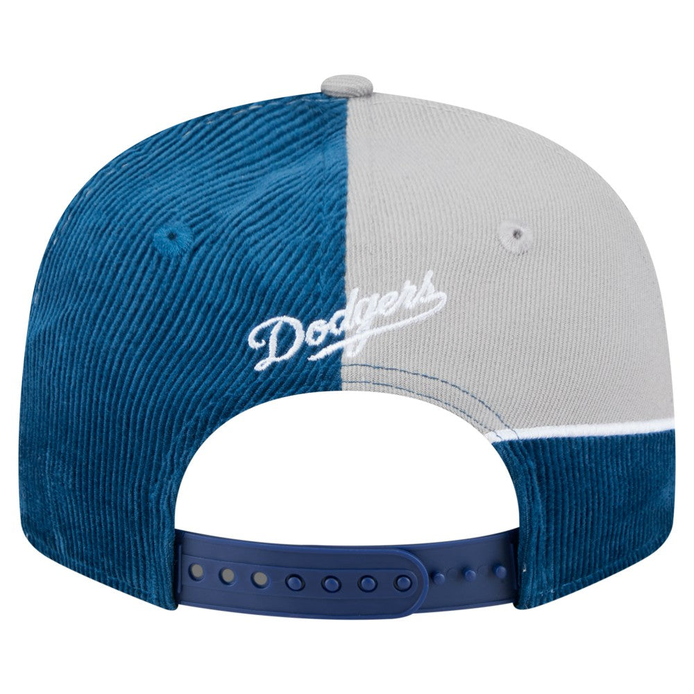 Los Angeles Dodgers New Era Retro Split Corduroy Snapback Hat - Royal/Gray Hats
