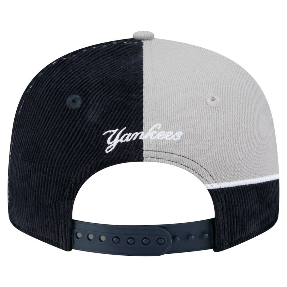 New York Yankees New Era Retro Split Corduroy Snapback Hat - Navy/Gray Hats