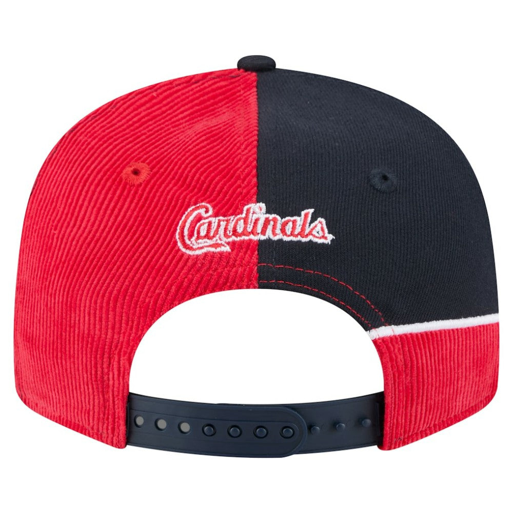 St. Louis Cardinals New Era Retro Split Corduroy Snapback Hat - Red/Navy Hats