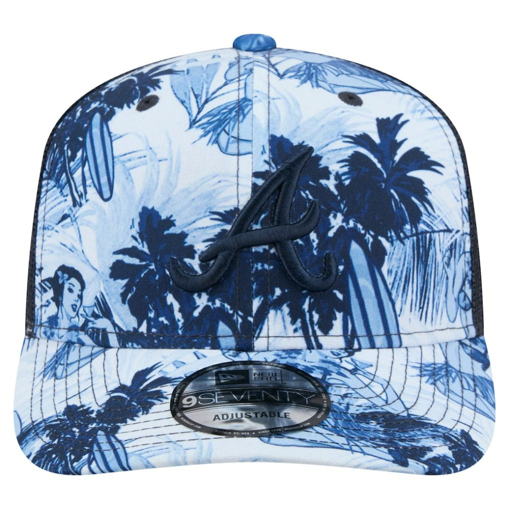 Atlanta Braves New Era Hula Trucker 9SEVENTY Adjustable Hat - Navy Hats