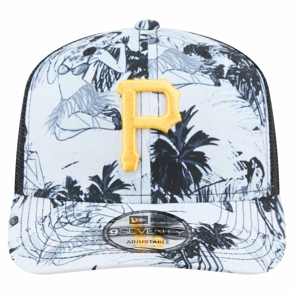 Pittsburgh Pirates New Era Hula Trucker 9SEVENTY Adjustable Hat - Black Hats