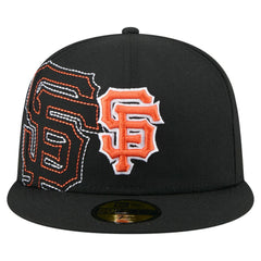 San Francisco Giants New Era Yarn Stitch 59FIFTY Fitted Hat - Black Hats