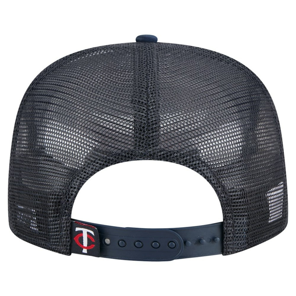 Minnesota Twins New Era Retro Satin Script Golfer Adjustable Hat - Navy Hats