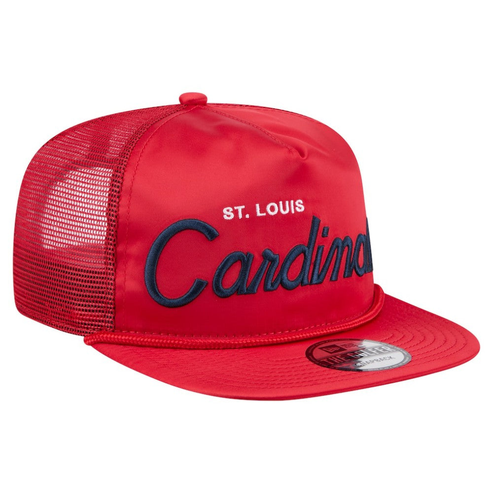 St. Louis Cardinals New Era Retro Satin Script Golfer Adjustable Hat - Red Hats