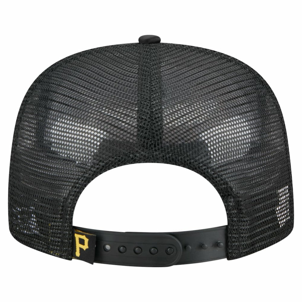 Pittsburgh Pirates New Era Retro Satin Script Golfer Adjustable Hat - Black Hats