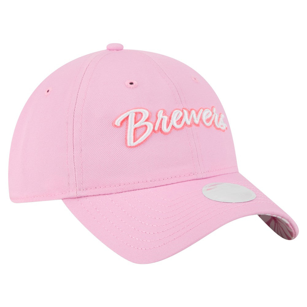 Milwaukee Brewers New Era Women's Mother's Day 9TWENTY Adjustable Hat - Pink Hats