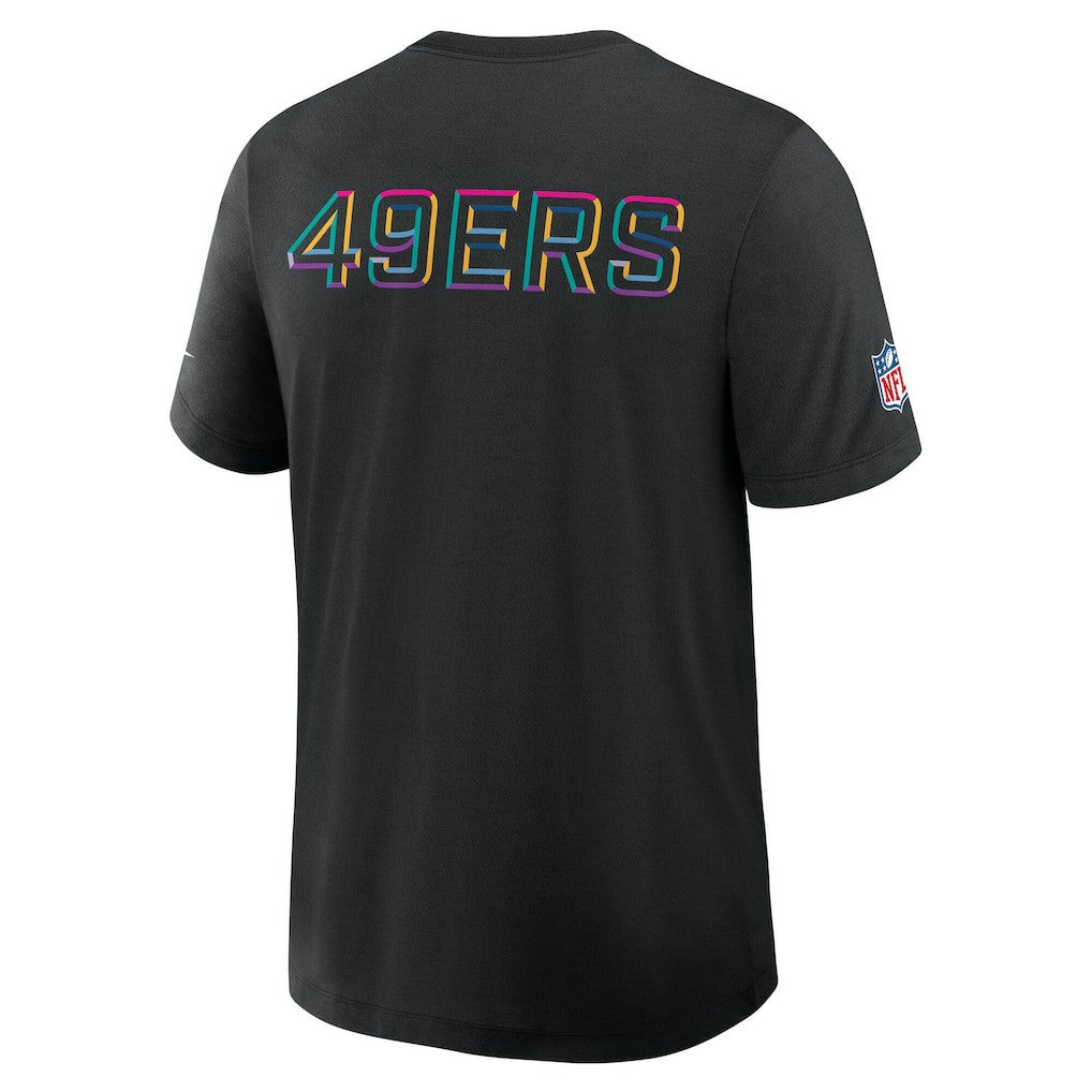 San Francisco 49ers Tall 2025 NFL Crucial Catch Tri-Blend Dri-FIT T-Shirt - Black T-shirts