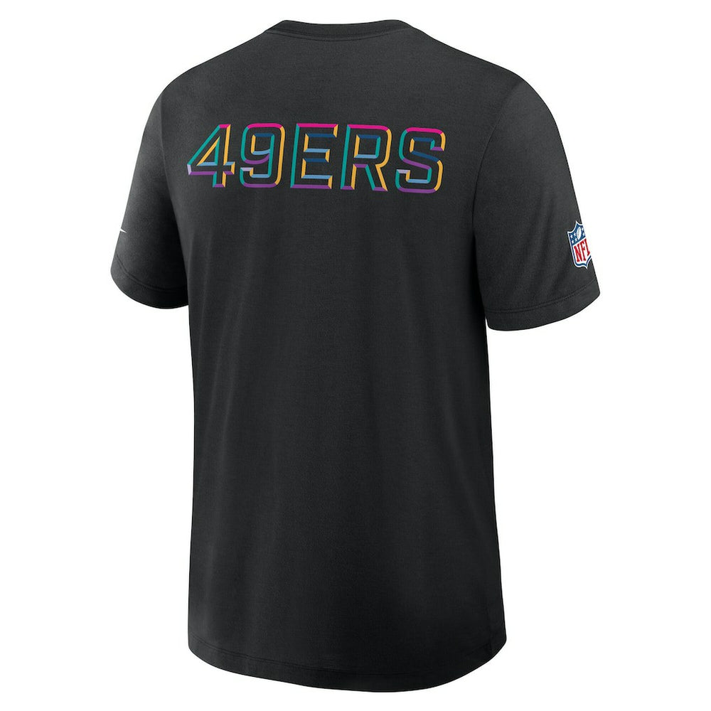 San Francisco 49ers Tall 2025 NFL Crucial Catch Tri-Blend Dri-FIT T-Shirt - Black T-shirts