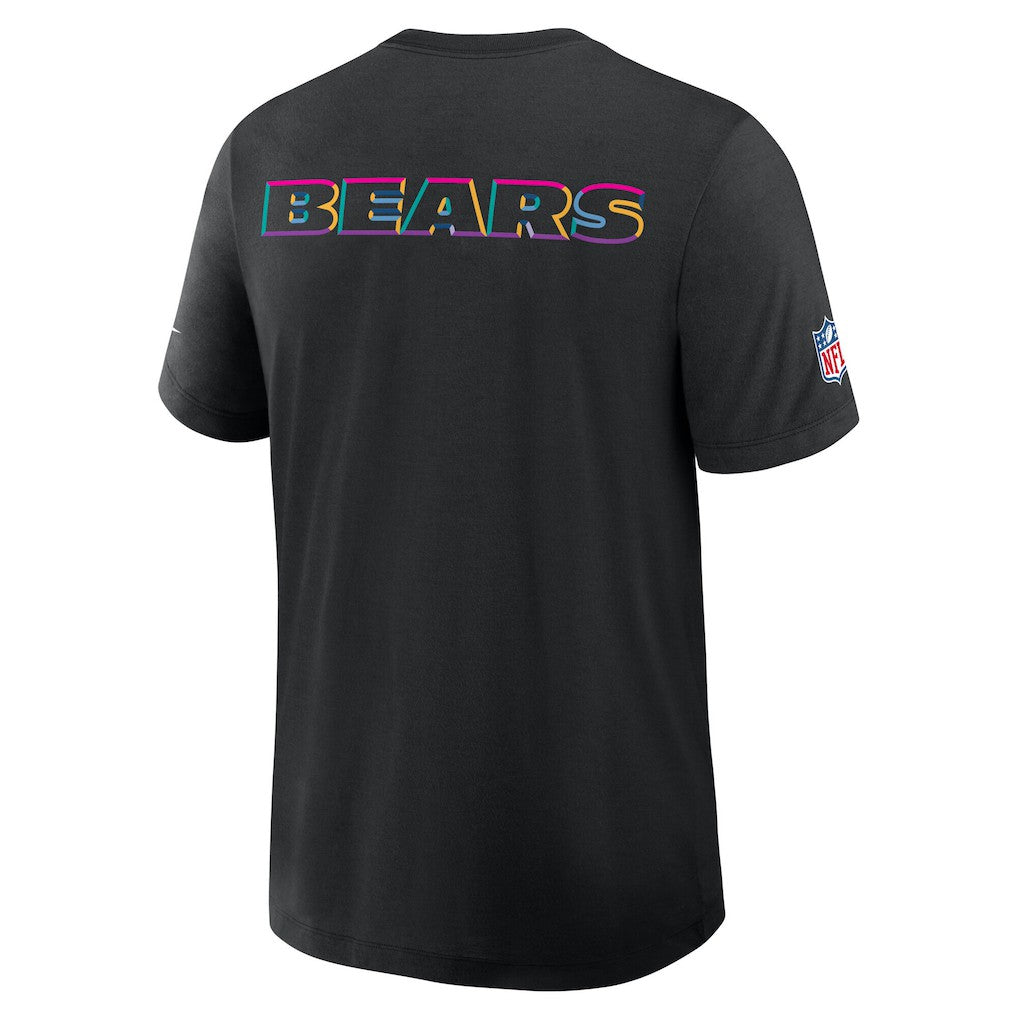 Chicago Bears Tall 2025 NFL Crucial Catch Tri-Blend Dri-FIT T-Shirt - Black T-shirts
