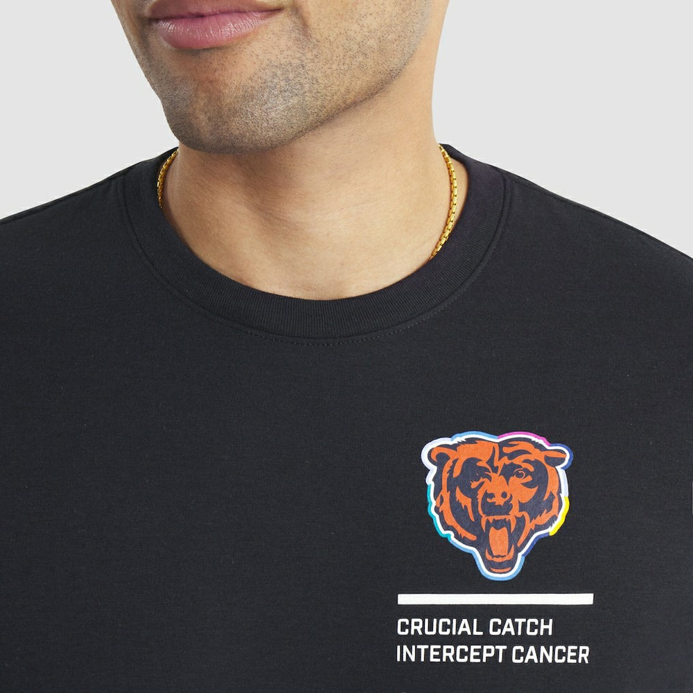Chicago Bears Tall 2025 NFL Crucial Catch Tri-Blend Dri-FIT T-Shirt - Black T-shirts