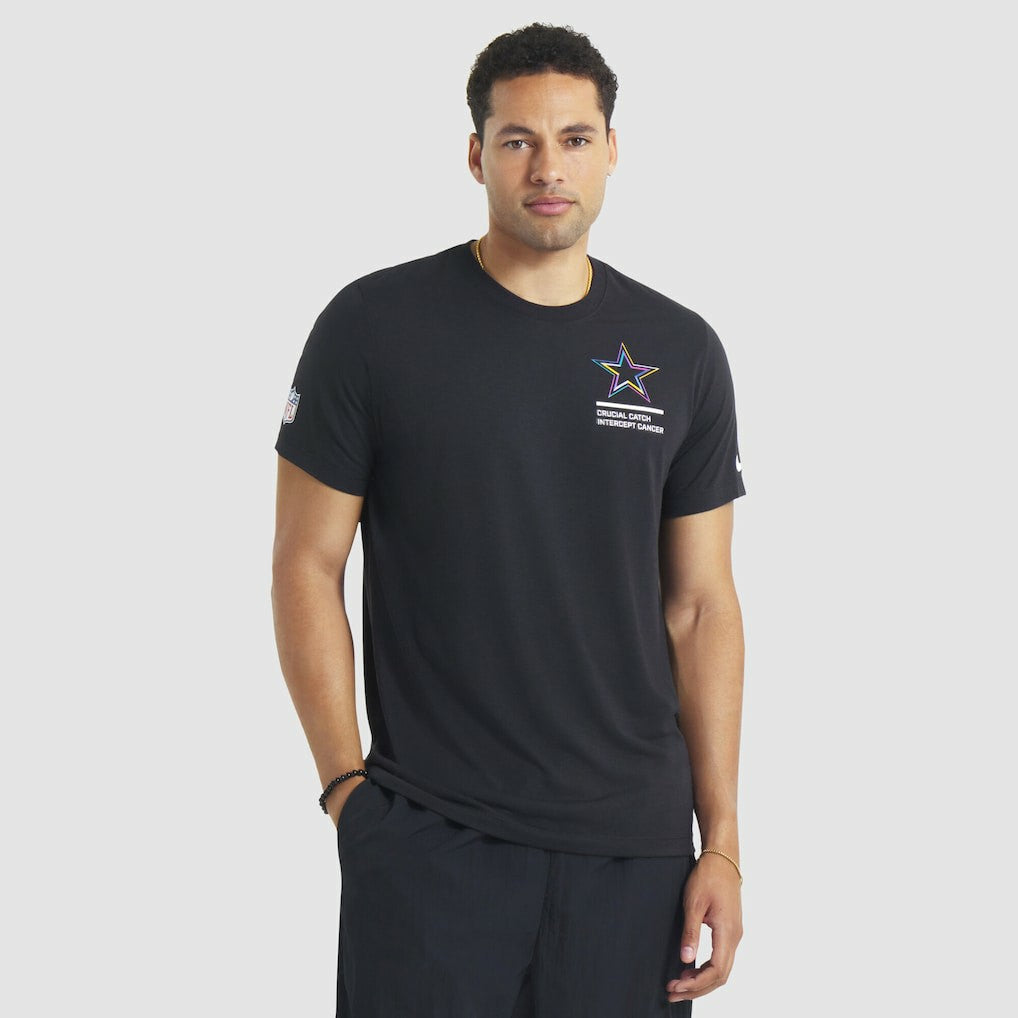 Dallas Cowboys Tall 2025 NFL Crucial Catch Tri-Blend Dri-FIT T-Shirt - Black T-shirts