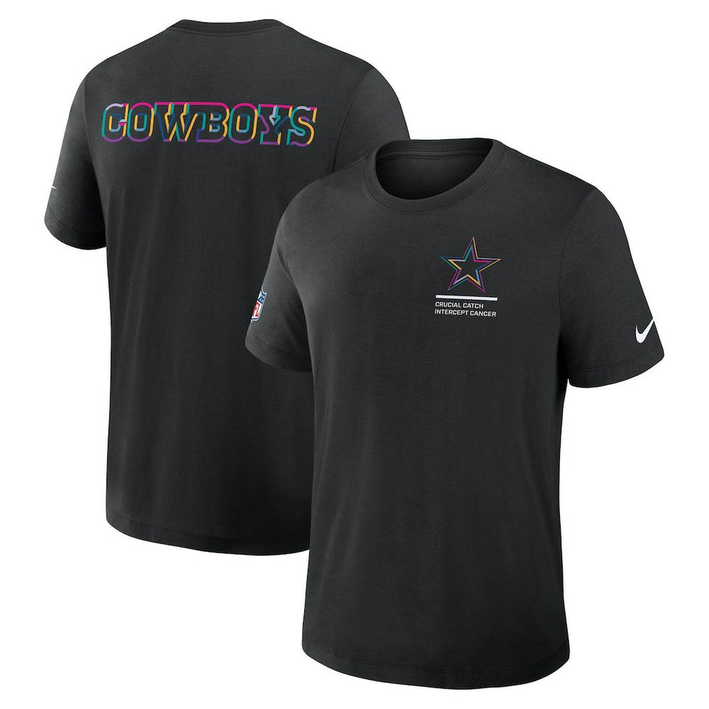 Dallas Cowboys Tall 2025 NFL Crucial Catch Tri-Blend Dri-FIT T-Shirt - Black T-shirts