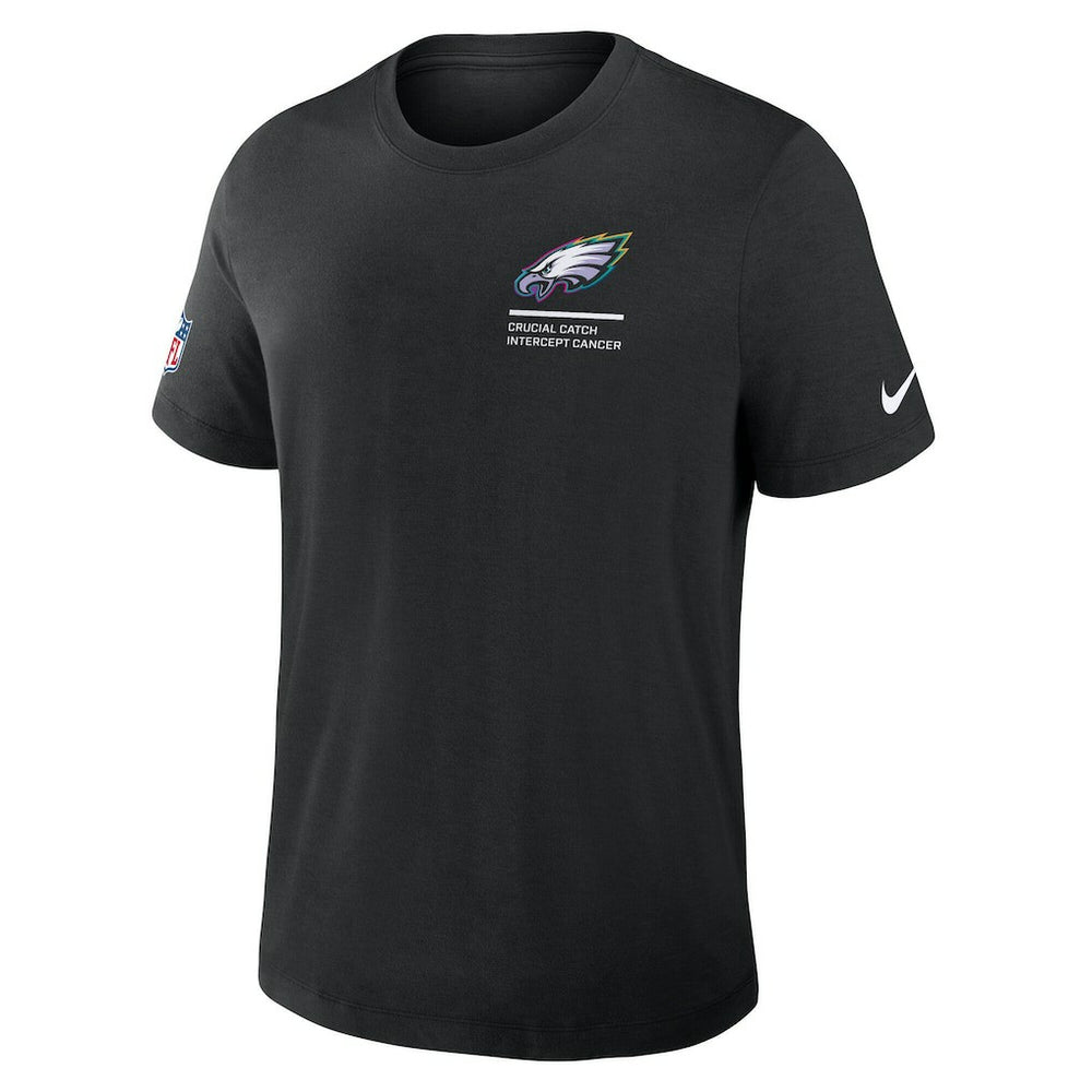 Philadelphia Eagles Tall 2025 NFL Crucial Catch Tri-Blend Dri-FIT T-Shirt - Black T-shirts