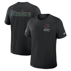 Pittsburgh Steelers Tall 2025 NFL Crucial Catch Tri-Blend Dri-FIT T-Shirt - Black T-shirts
