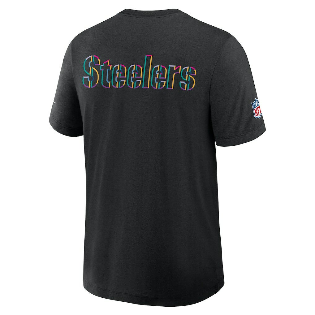 Pittsburgh Steelers Tall 2025 NFL Crucial Catch Tri-Blend Dri-FIT T-Shirt - Black T-shirts